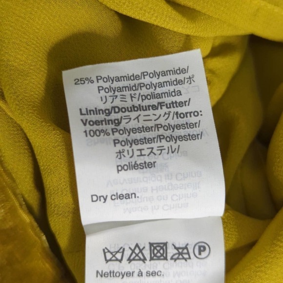 J.Crew Faux-Wrap Blouse Top Drapey Velvet Waist Tie Balloon Sleeve Yellow‎ 0 - Picture 10 of 12